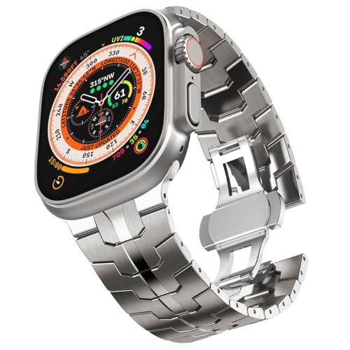 ZORBES Stainless Steel Band for Apple Watch Ultra 2 Band 49mm 45mm 44mm 42mm, Metal Strap with Folding Clasp for Apple Watch Series 9 8 7 6 5 4 3 2 1 Ultra/Ultra 2 Men (Silver, 49mm 45mm 44mm 42mm) ZORBES Stainless Steel Band for Apple Watch Ultra 2 Band 49mm 45mm 44mm 42mm, Metal Strap with Folding Clasp for Apple Watch Series 9 8 7 6 5 4 3 2 1 Ultra/Ultra 2 Men (Silver, 49mm 45mm 44mm 42mm)